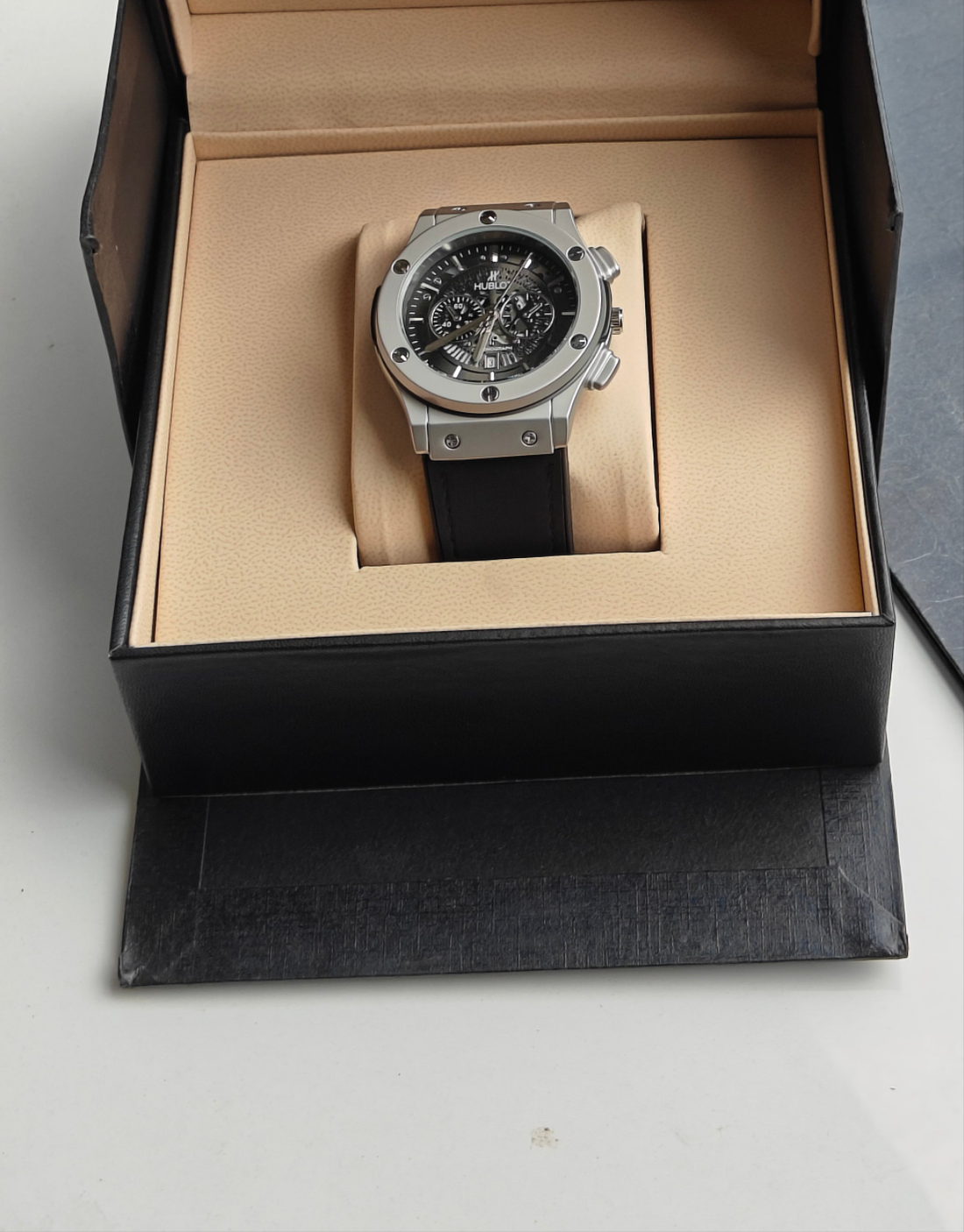 HB watch skeleton dial ( box separate charges)