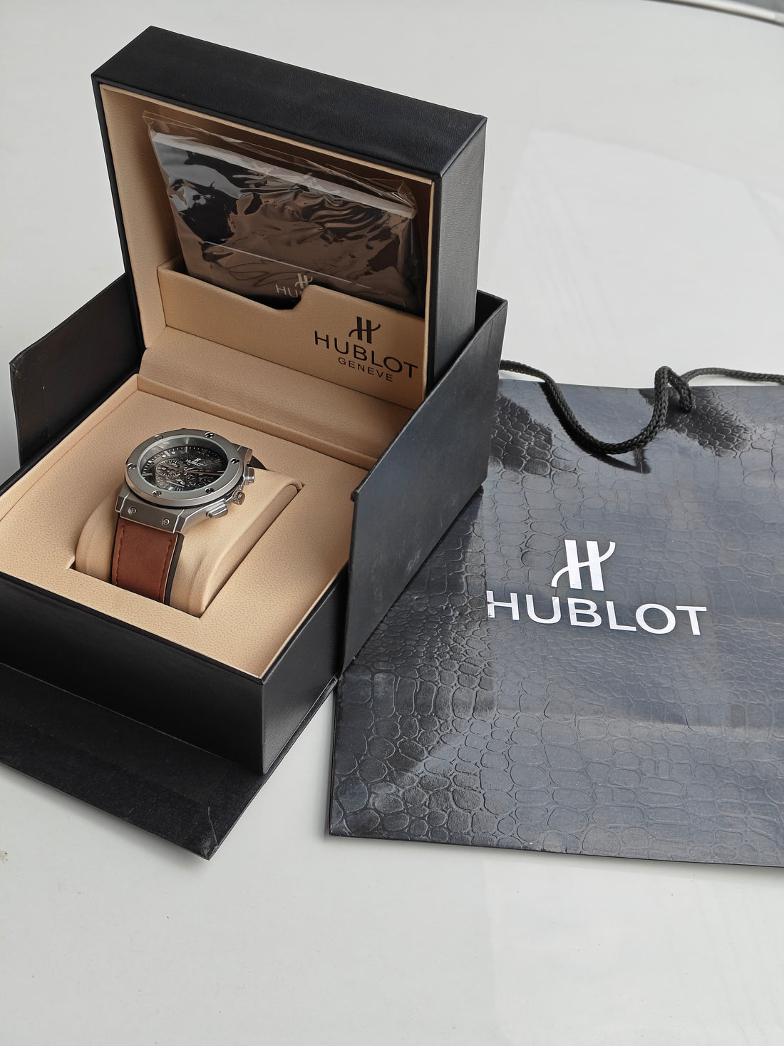 HB watch skeleton dial ( box separate charges)